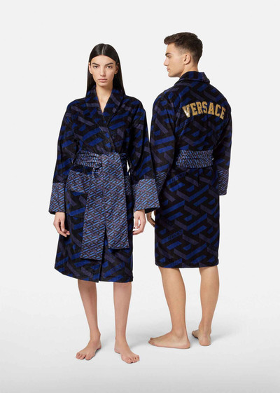 VERSACE La Greca Embroidered Bathrobe outlook