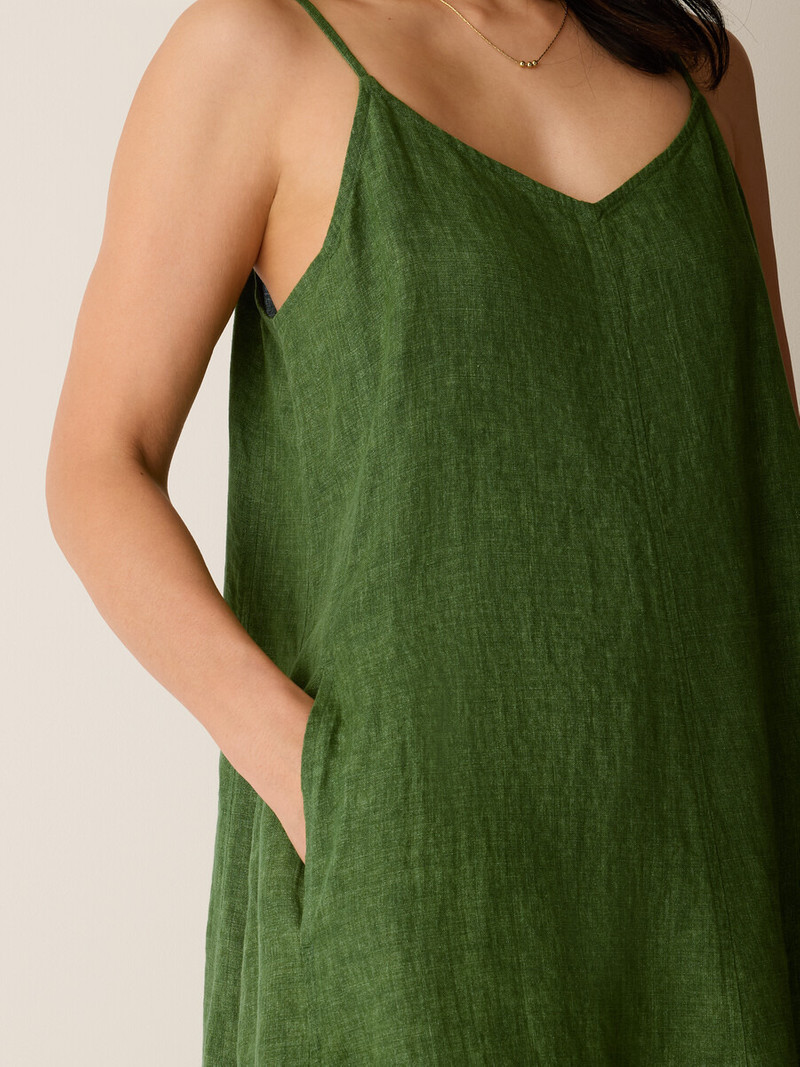 Washed Organic Linen Délavé Lantern Dress 5