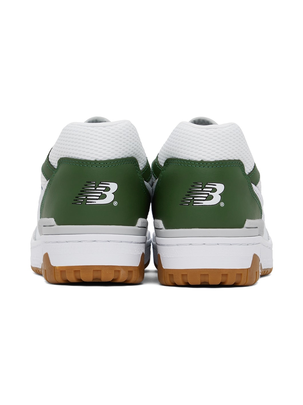 White & Green 550 Sneakers - 2