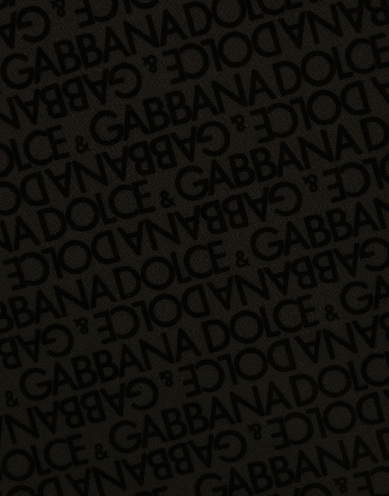 Cotton T-shirt with flocked Dolce&Gabbana logo 4