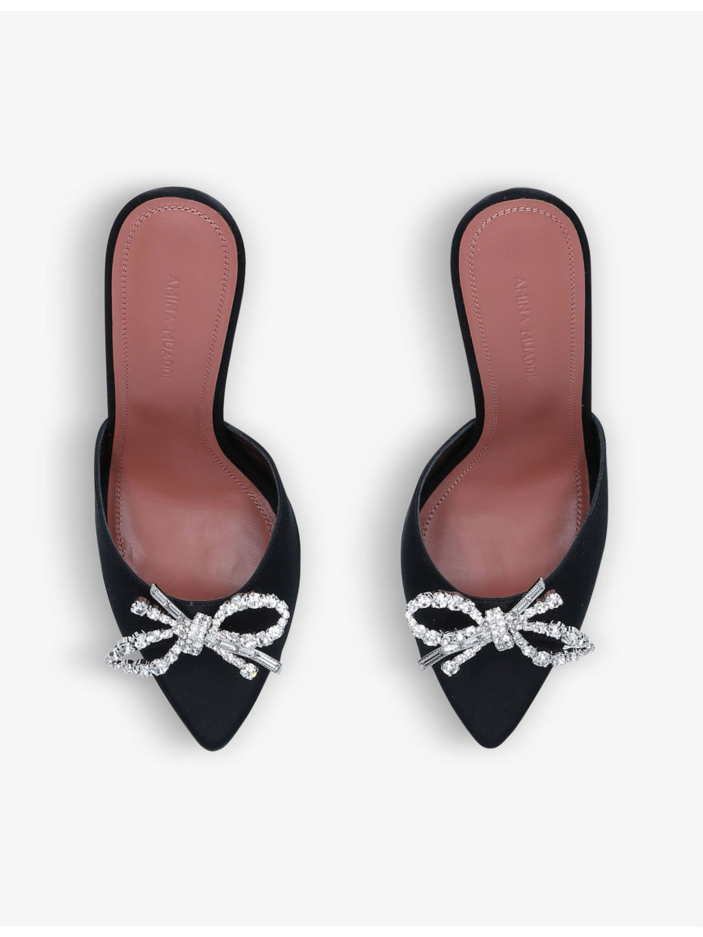Rosie crystal-embellished satin slingback courts - 2
