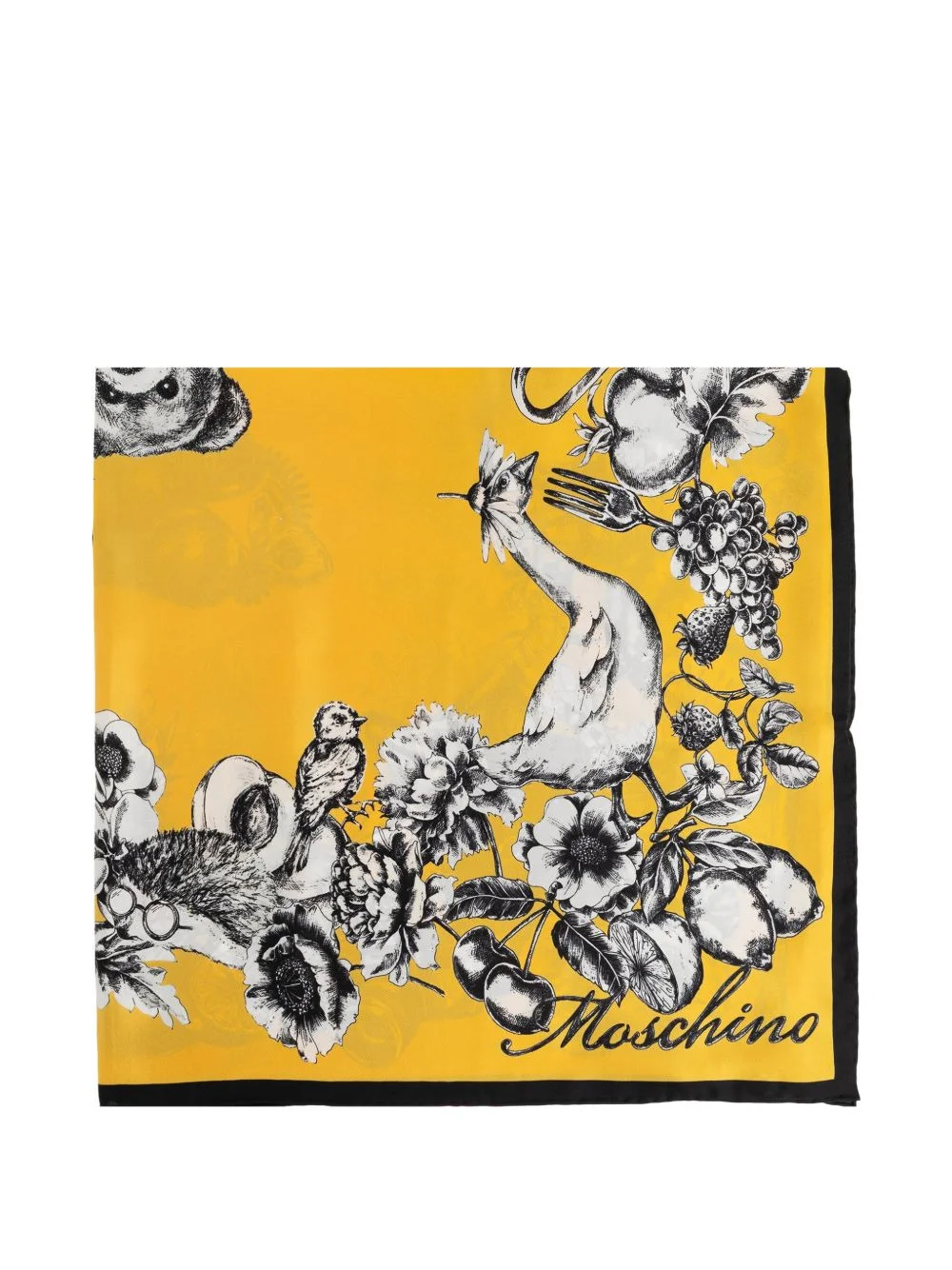 floral-print silk scarf - 1