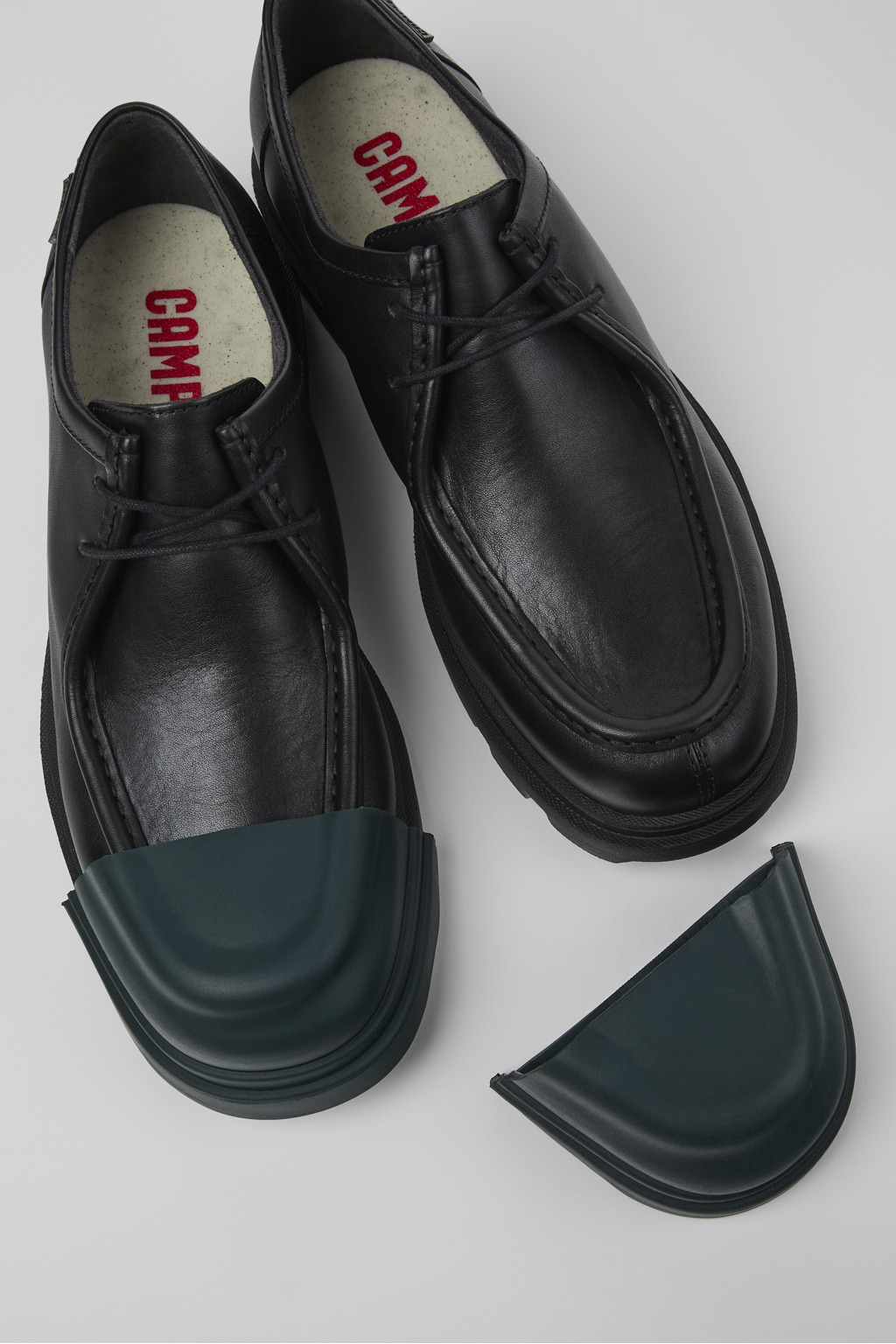 Black leather shoes for men - 6