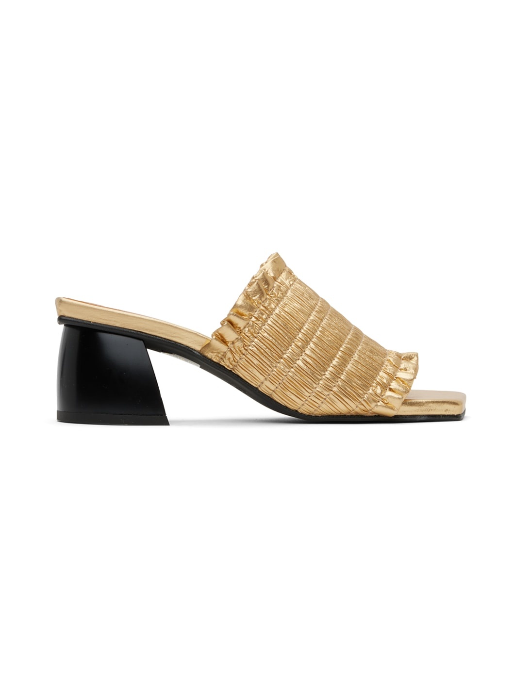 Gold Smock Mules - 1