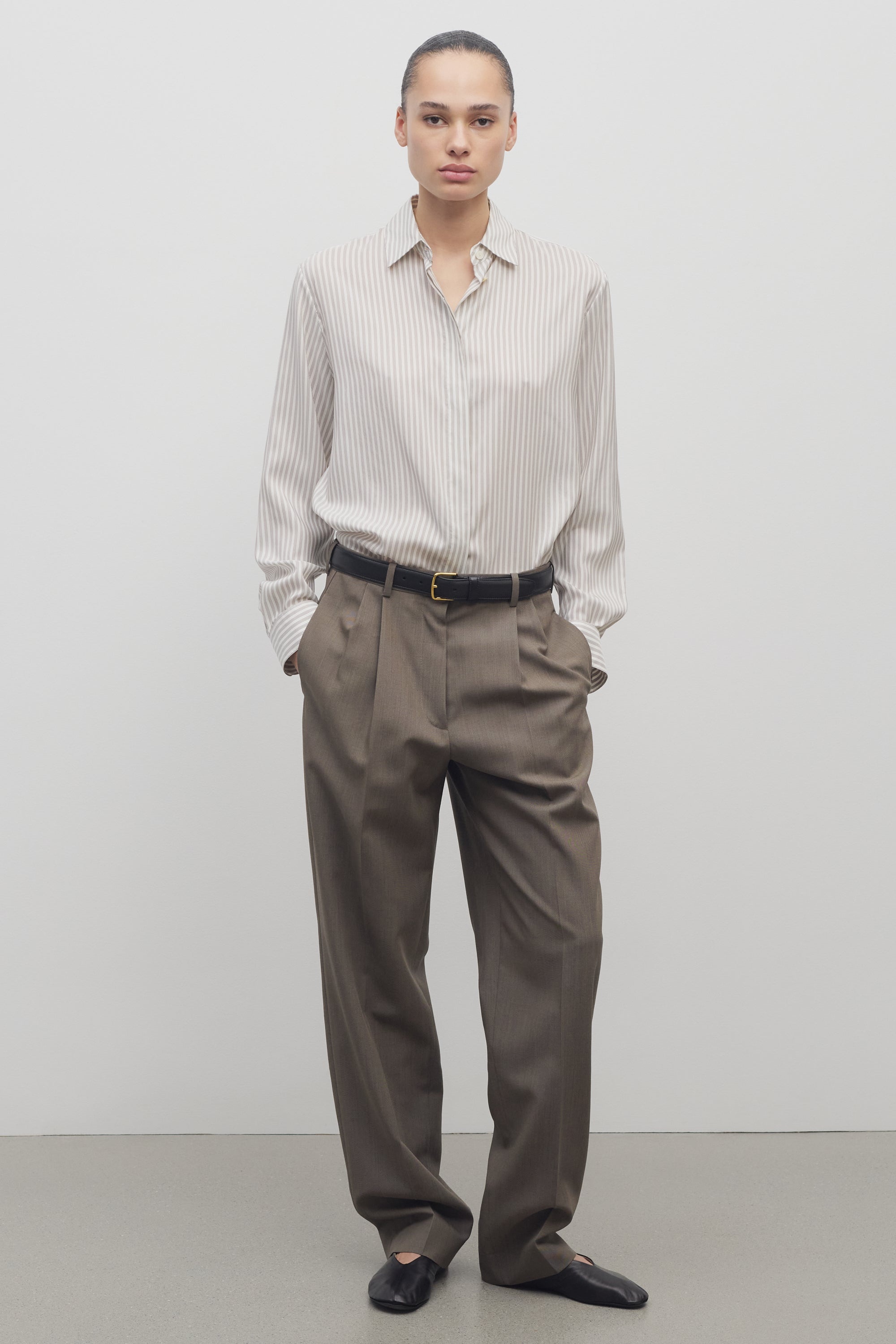 Bryce Pant in Wool and Silk - 3