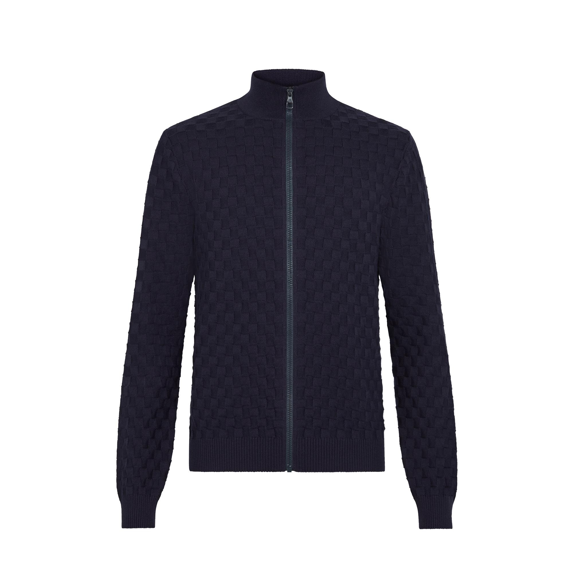 Damier Signature Zip-Through Cardigan - 1