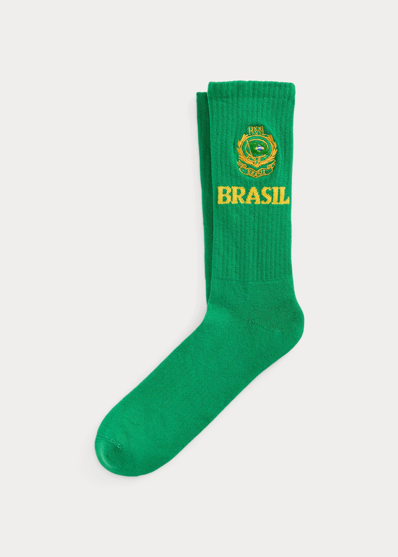 Brasil Cotton-Blend Crew Socks 1