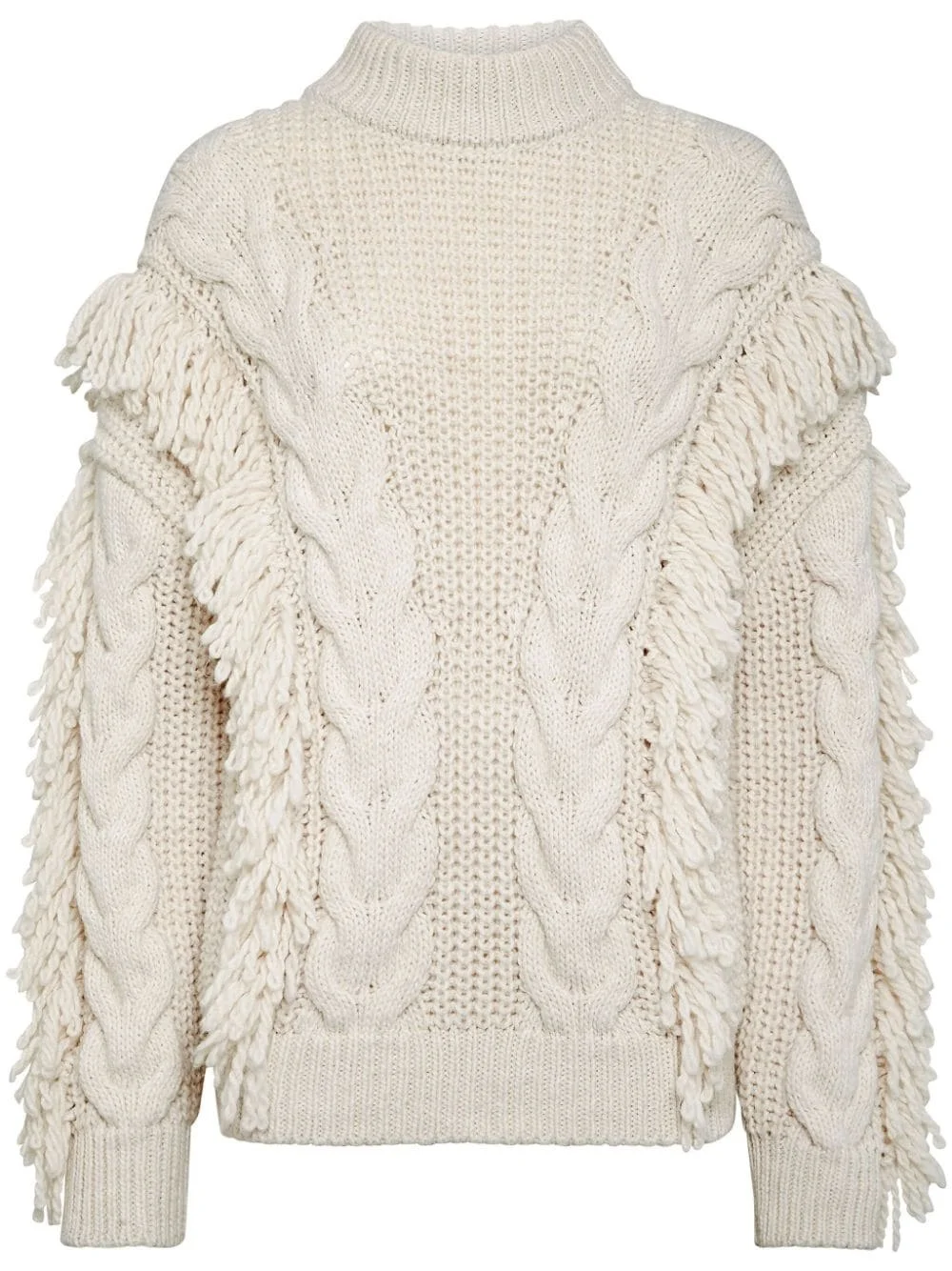 skull-embroidered cable-knit jumper - 1