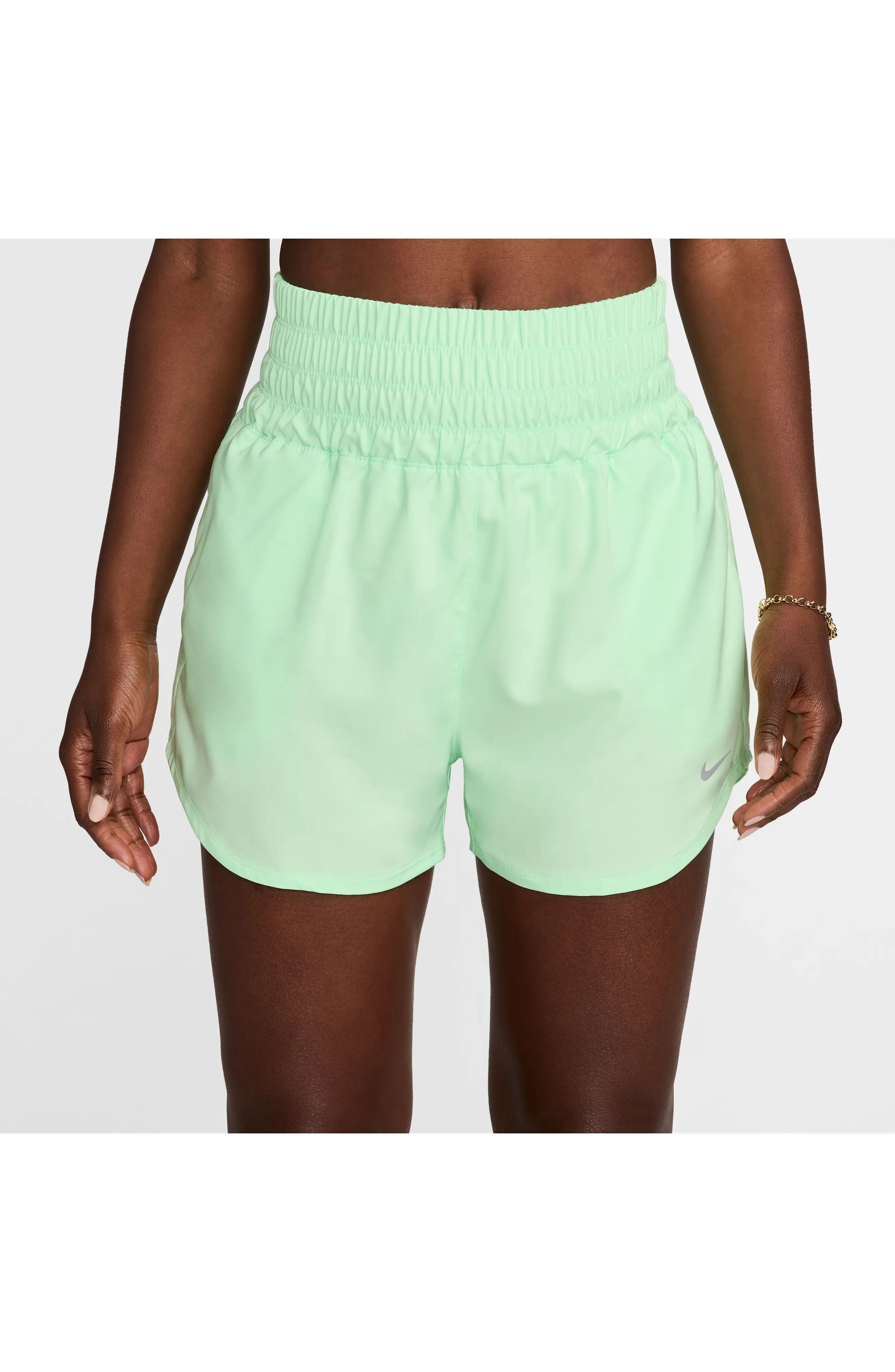 Dri-FIT Ultrahigh Waist 3-Inch Brief Lined Shorts in Vapor Green/Reflective Silv - 5