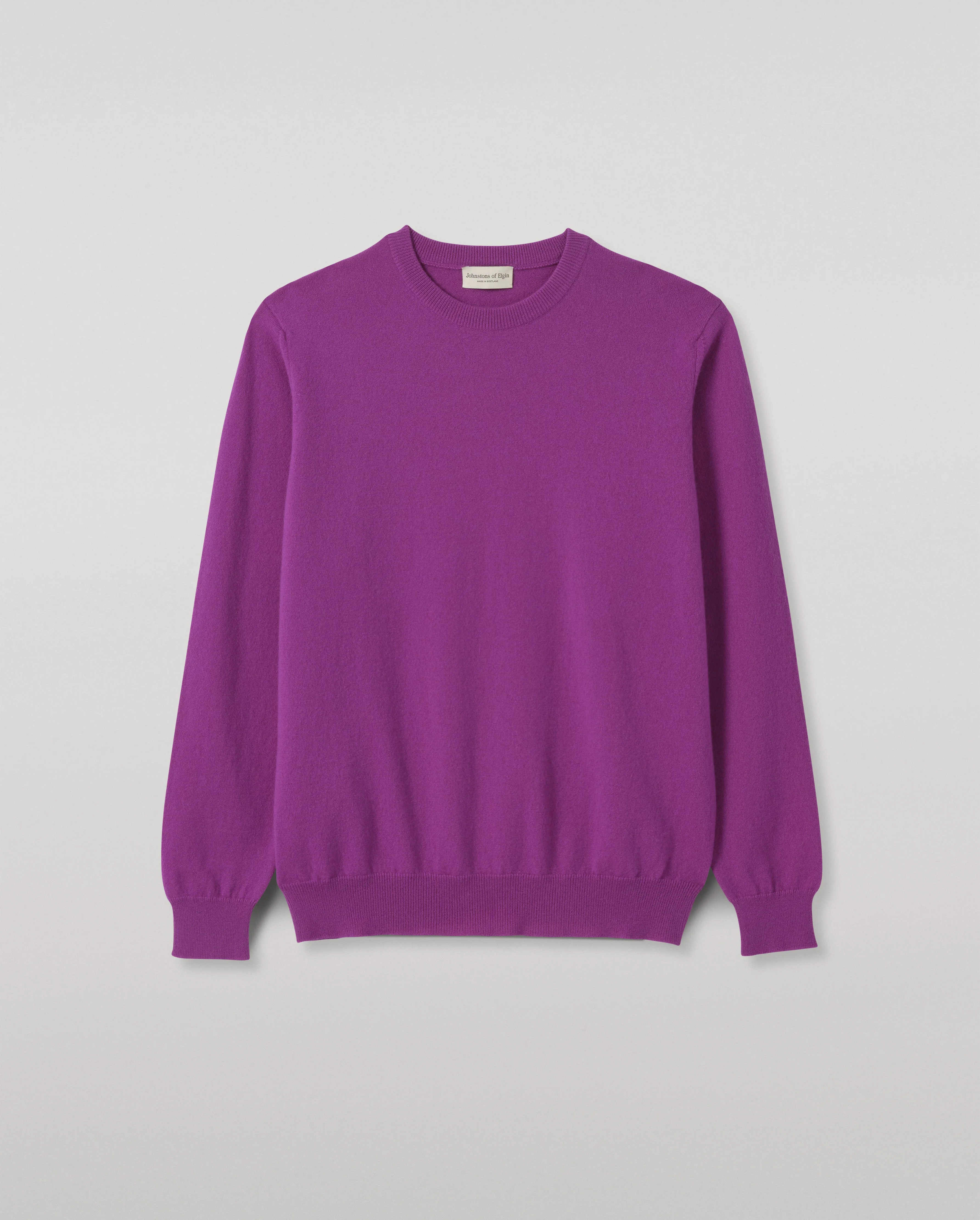 Reuben Purple Cashmere Crew Jumper - 1