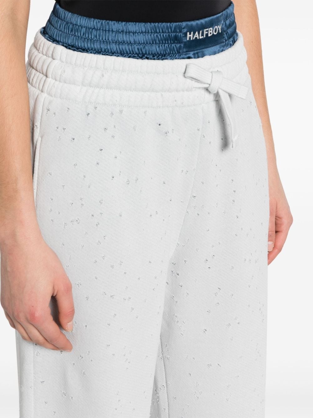 layered straight-leg track pants - 5