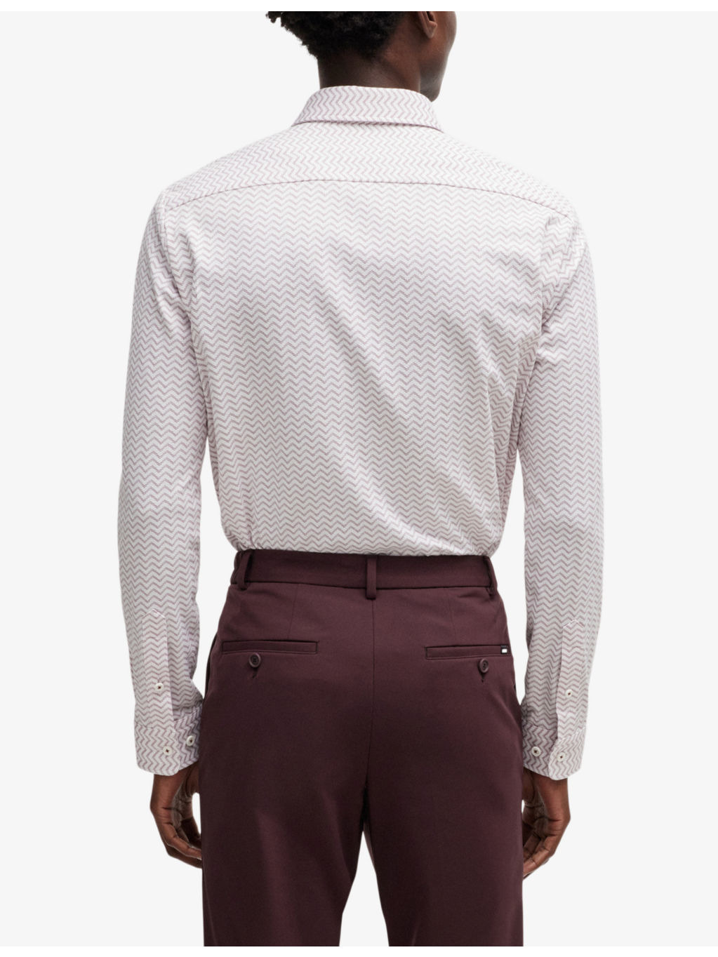 Graphic-print slim-fit cotton-blend shirt - 4