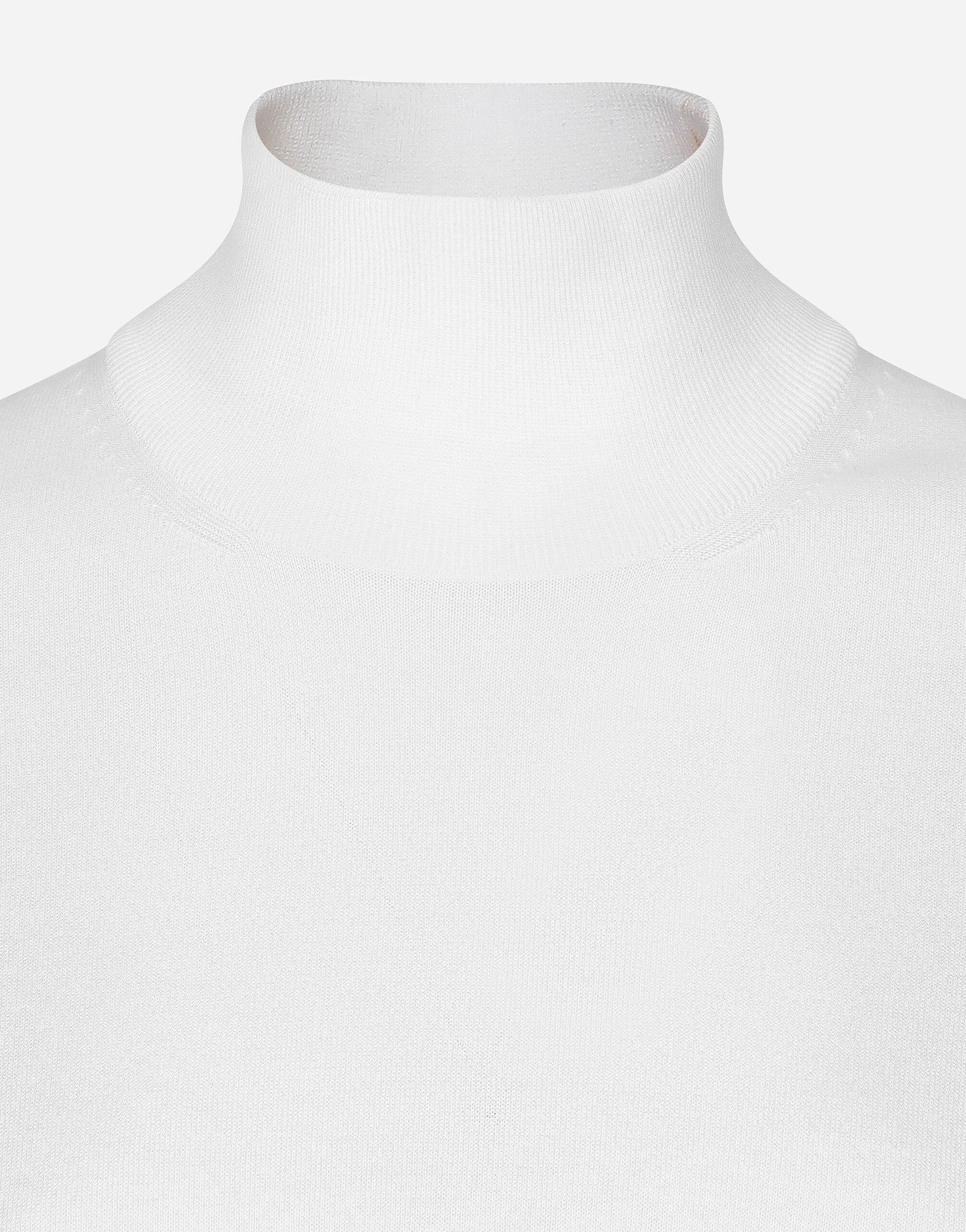 Cotton and silk cropped sweater - 4