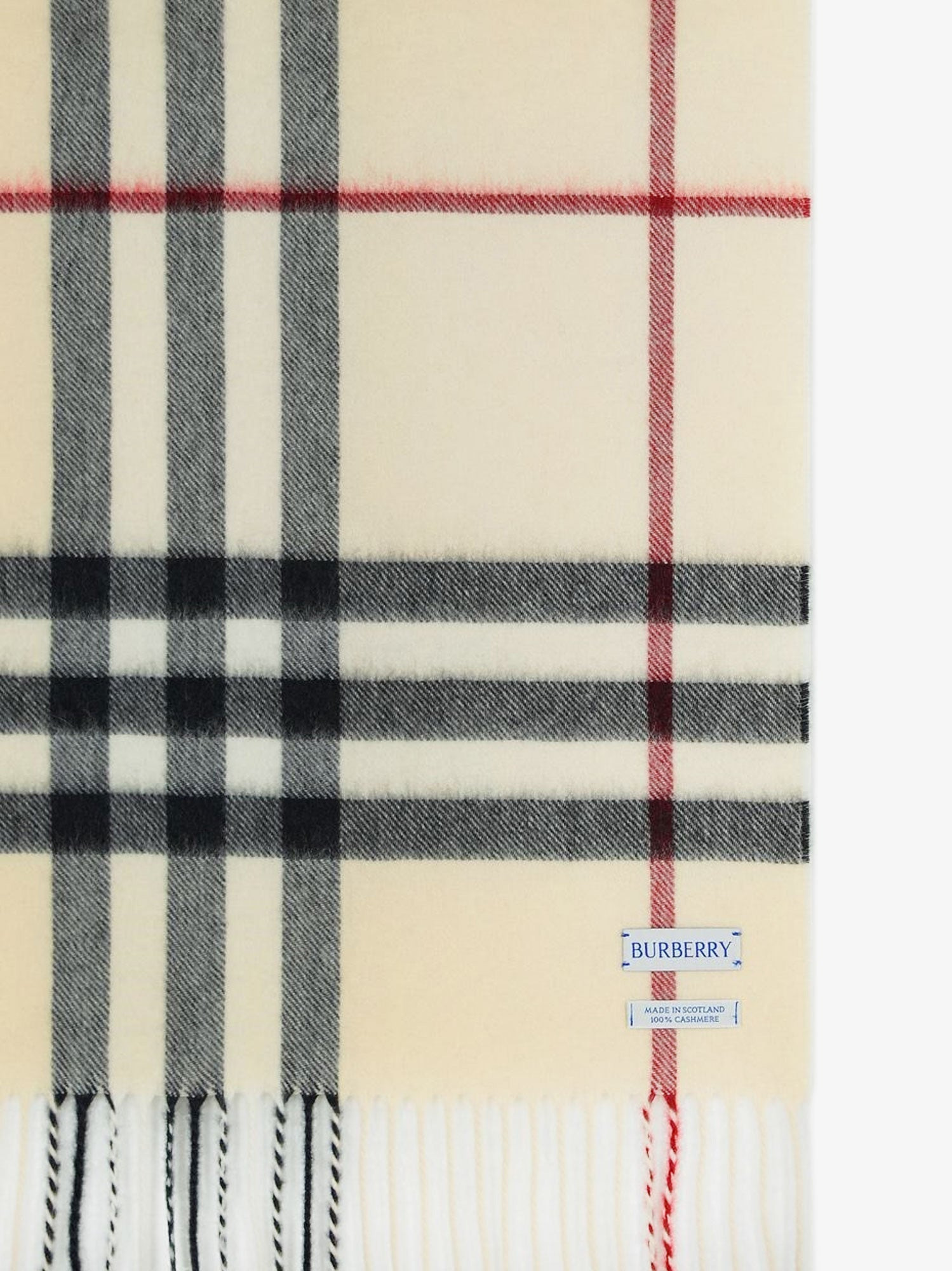 Burberry Men Cashmere Scarf With Giant Check Motif - 2