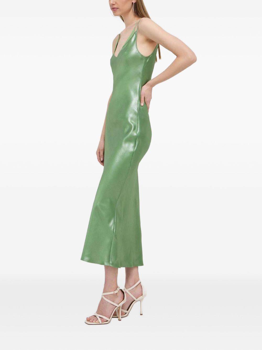 V-neck midi slip dress - 2