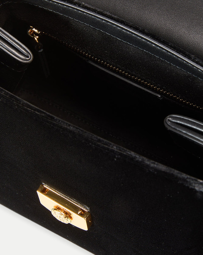 VELVET CREST LOCK TOP HANDLE BAG 4