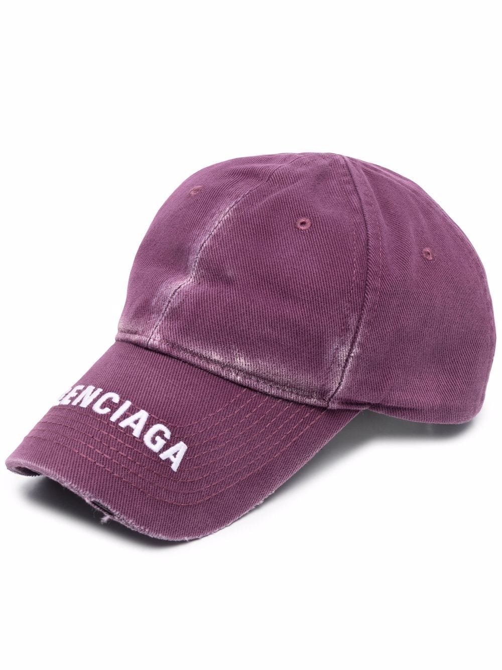 logo-print distressed cap - 1