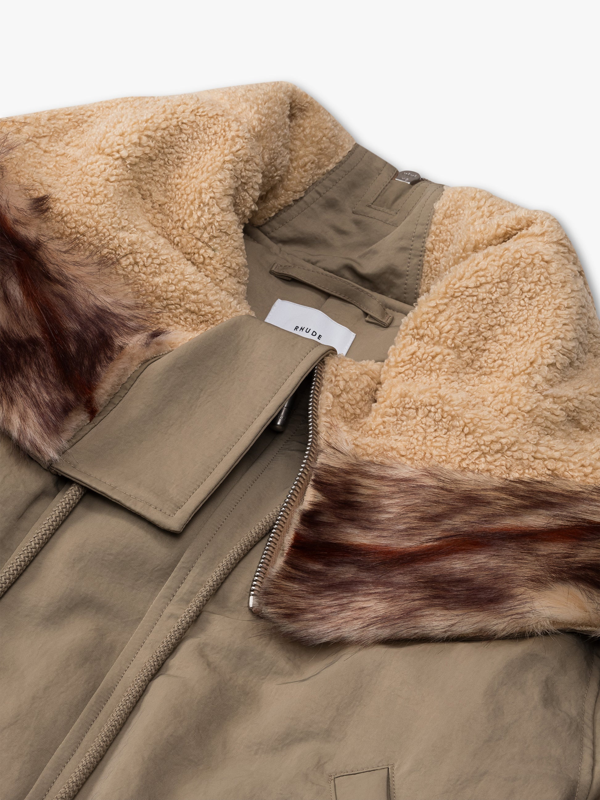 FUR HOODED MA1 JACKET - 3