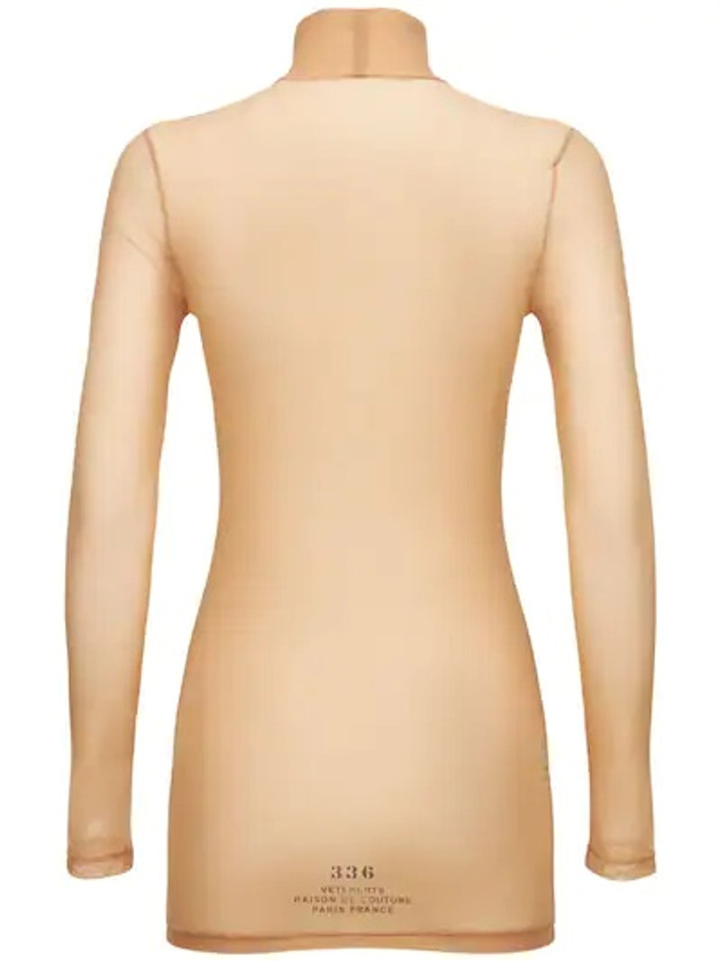 LOGO TULLE TURTLENECK DRESS 7