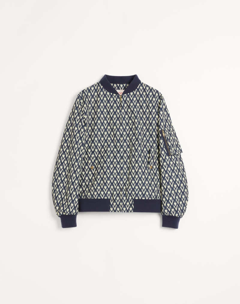 NYLON BOMBER JACKET WITH TOUTE LA V PRINT 1