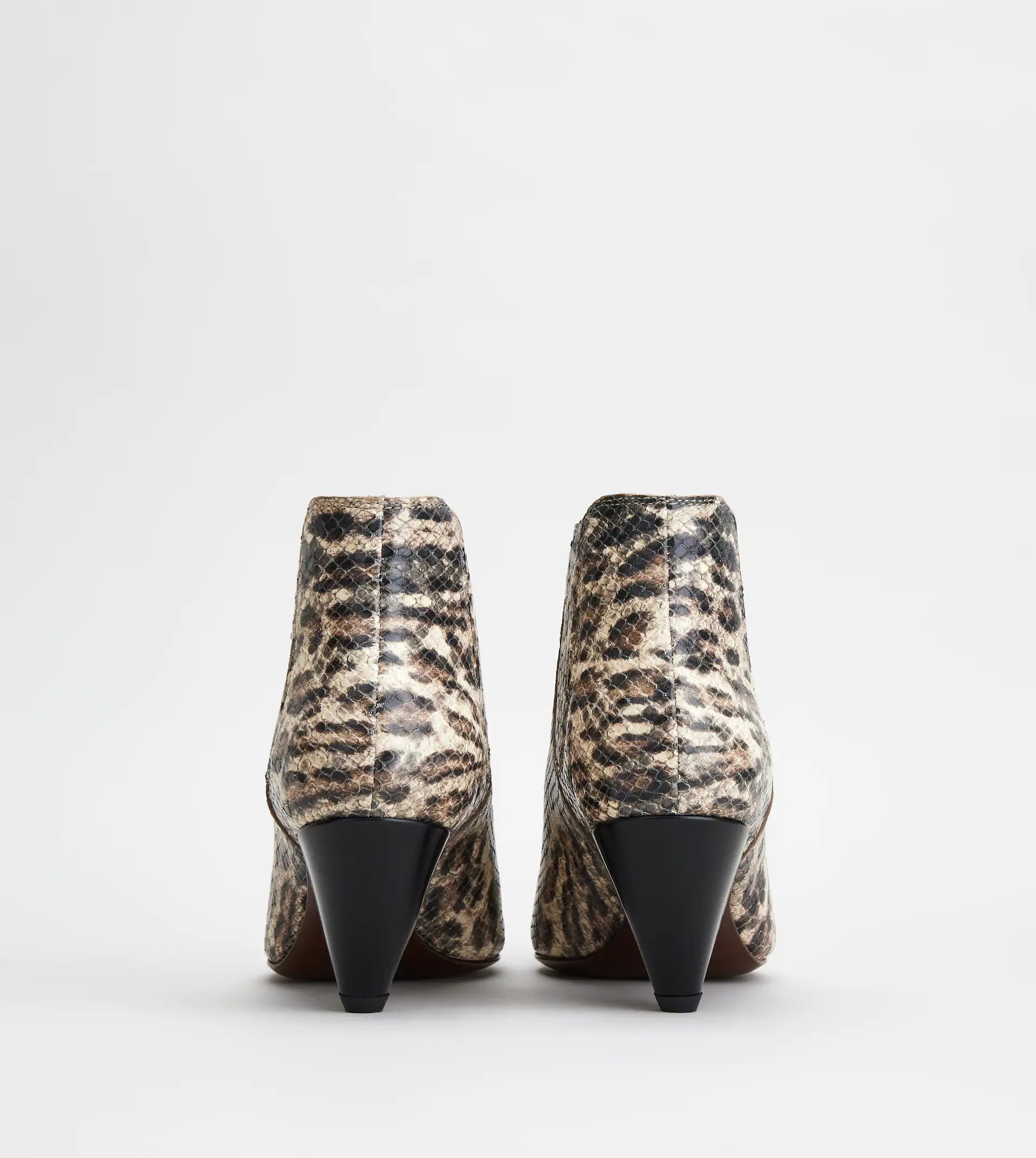 ANKLE BOOTS IN LEATHER - BEIGE, BROWN - 2