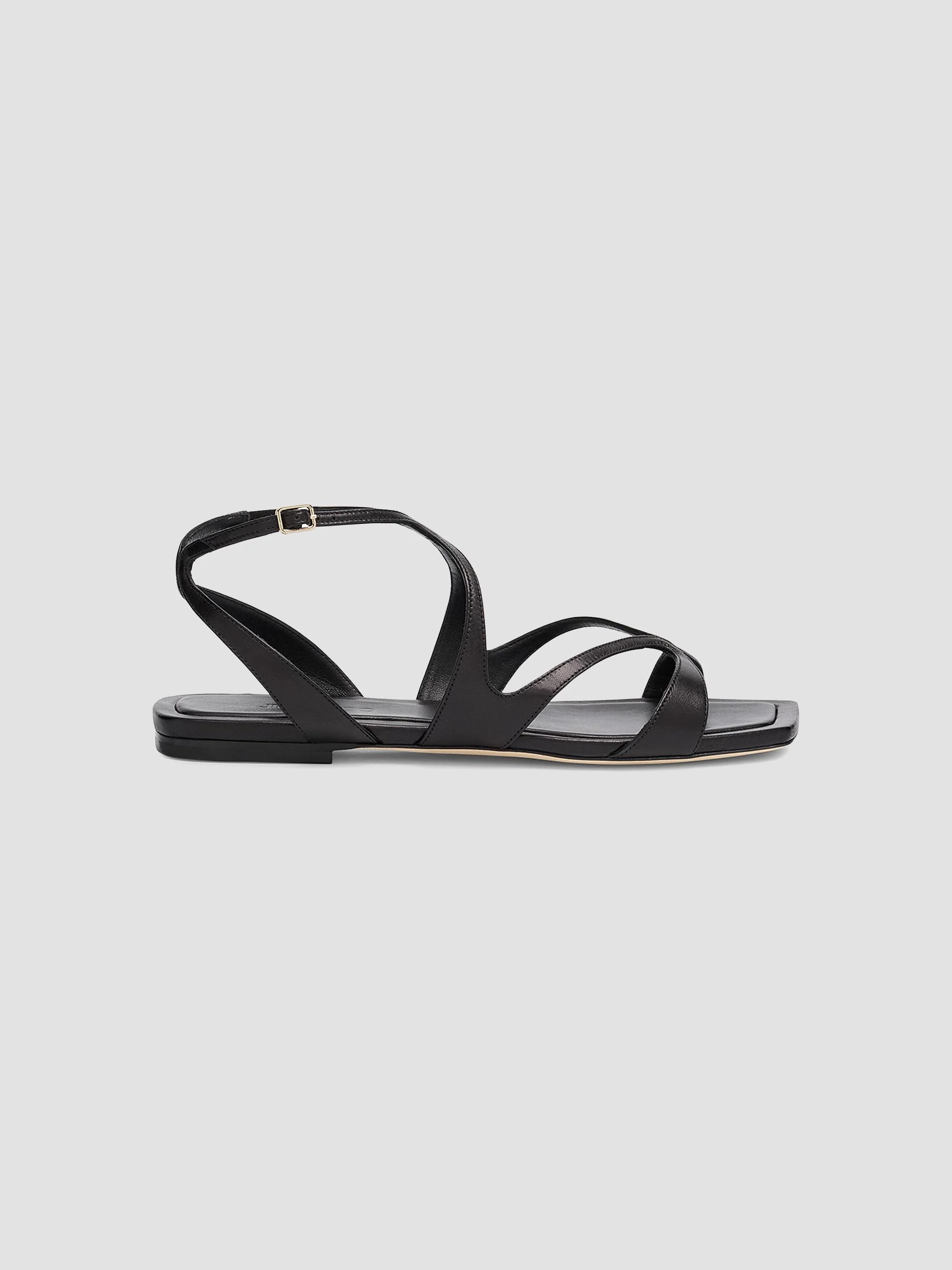 Women's Ayla Strappy Leather Sandals - Black - 1