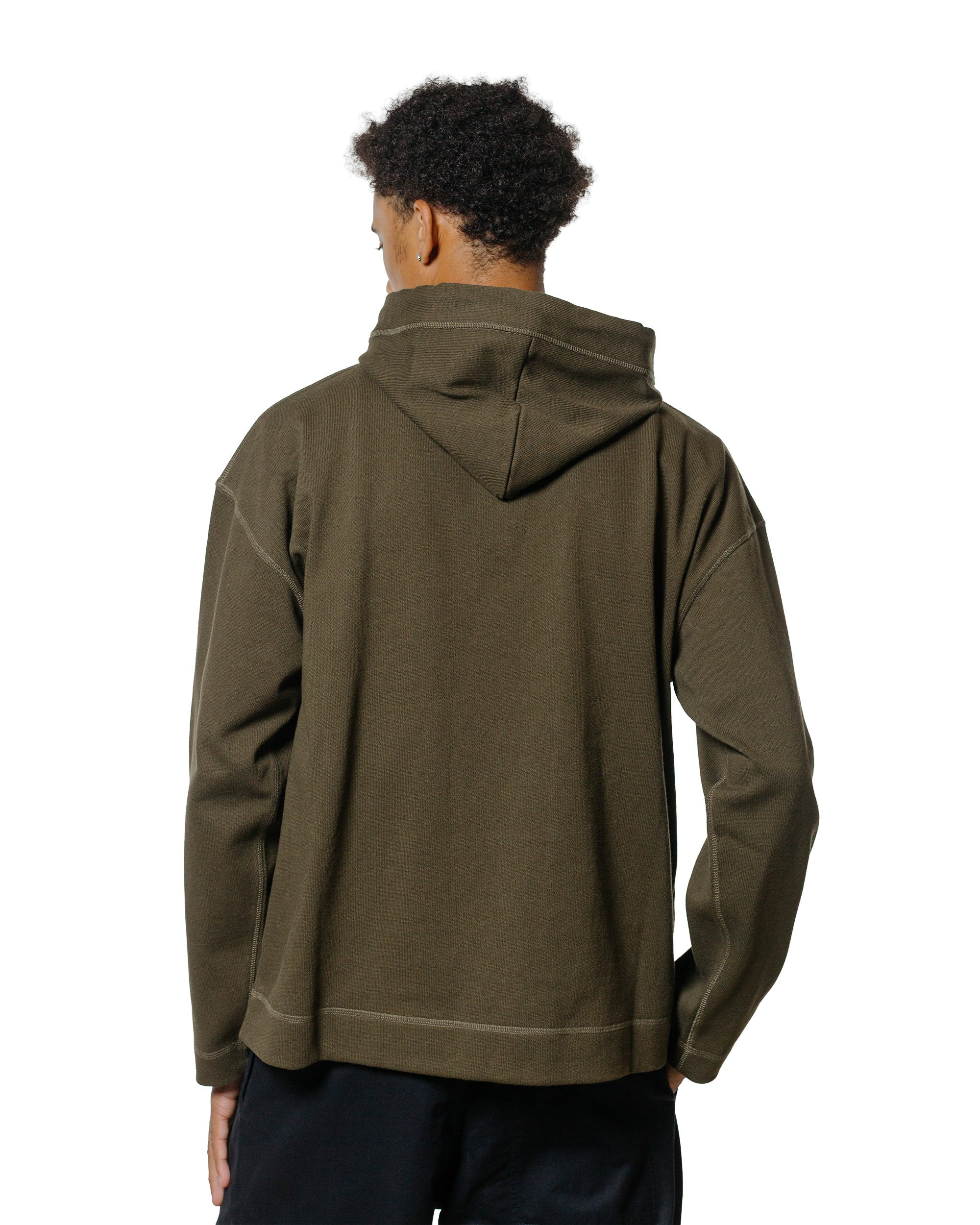 MHL Button Hoodie Open End Jersey Seaweed - 3