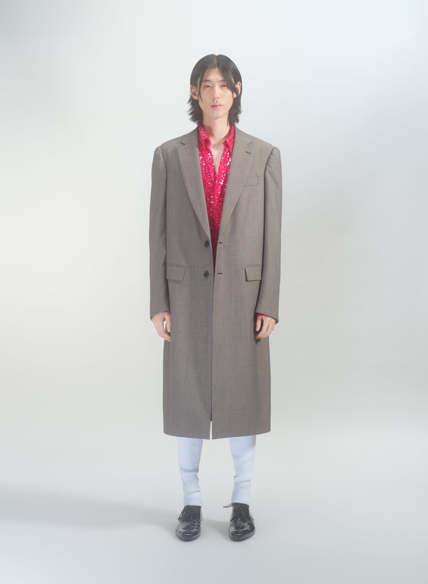 WOOL TWEED COAT - 5