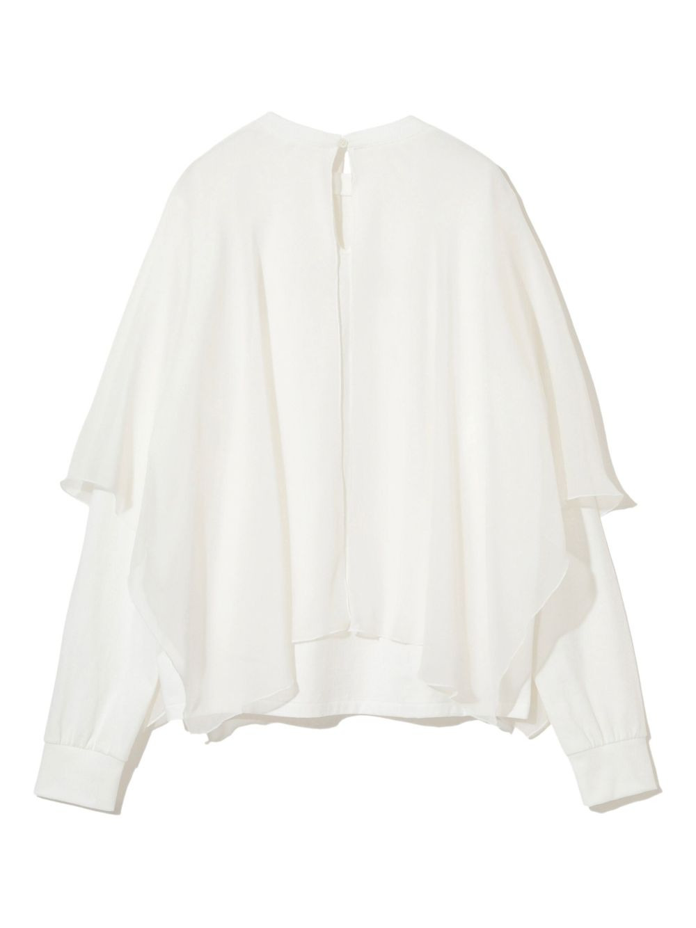 layered flutter-sleeve sweatshirt - 2