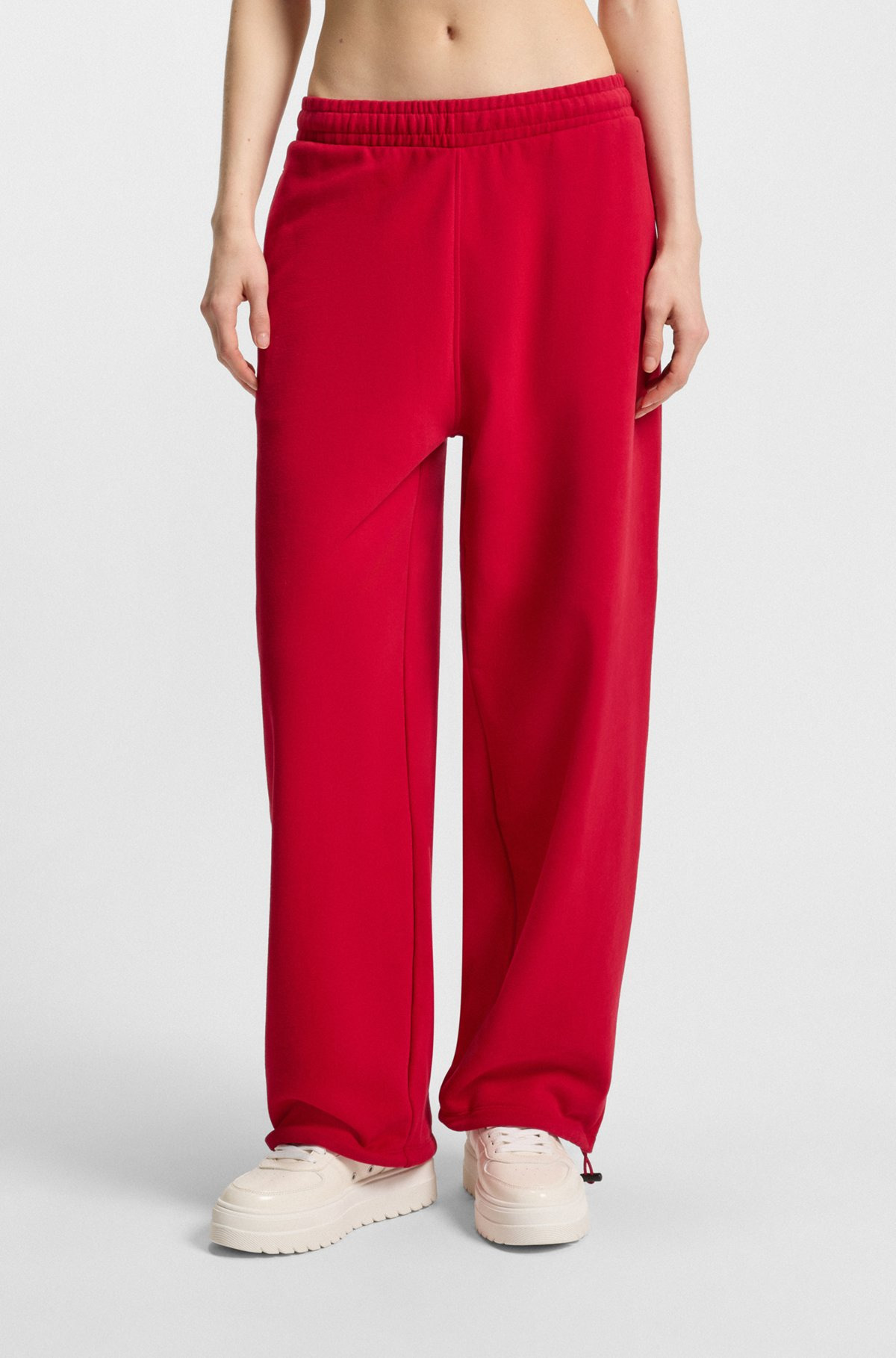 BAGGY-FIT TRACKSUIT BOTTOMS IN PEACHED COTTON - 2
