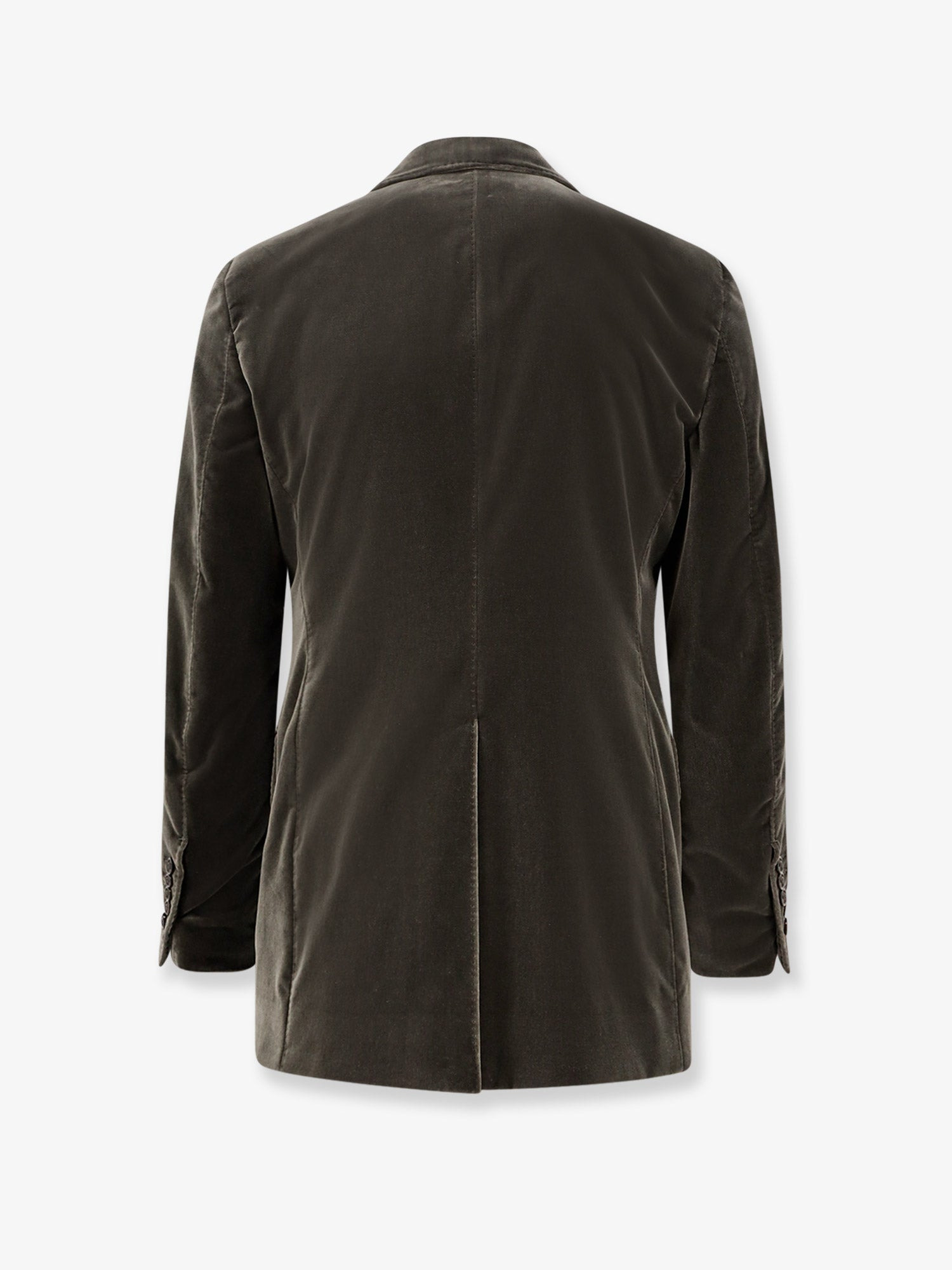 Tom Ford Men Single-Breasted Velvet Blazer - 4