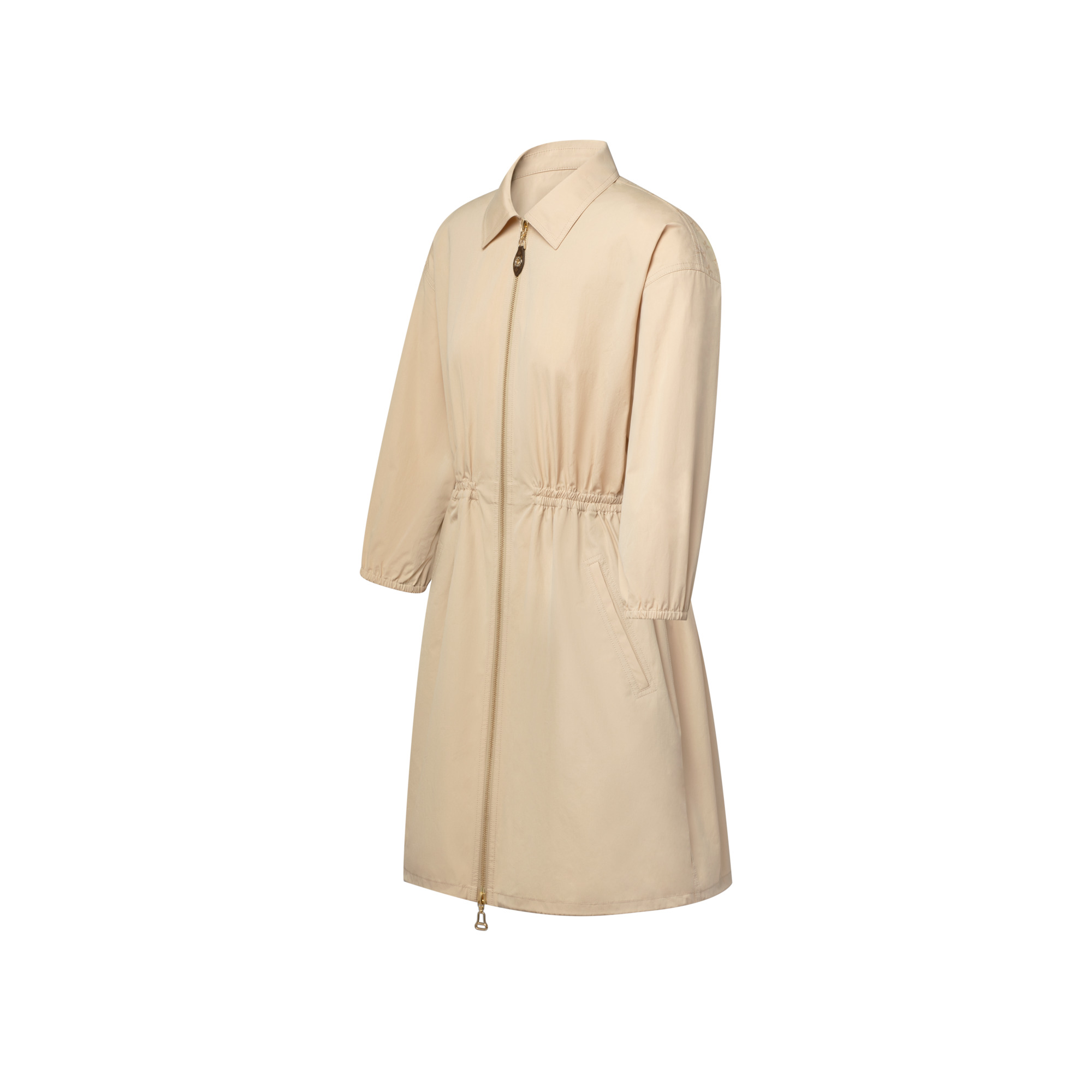 Zipper Front Shirt Dress - 2