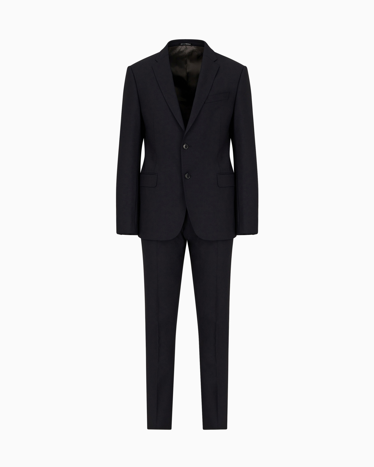 Single-breasted, slim-fit suit in brushed stretch light wool - 1