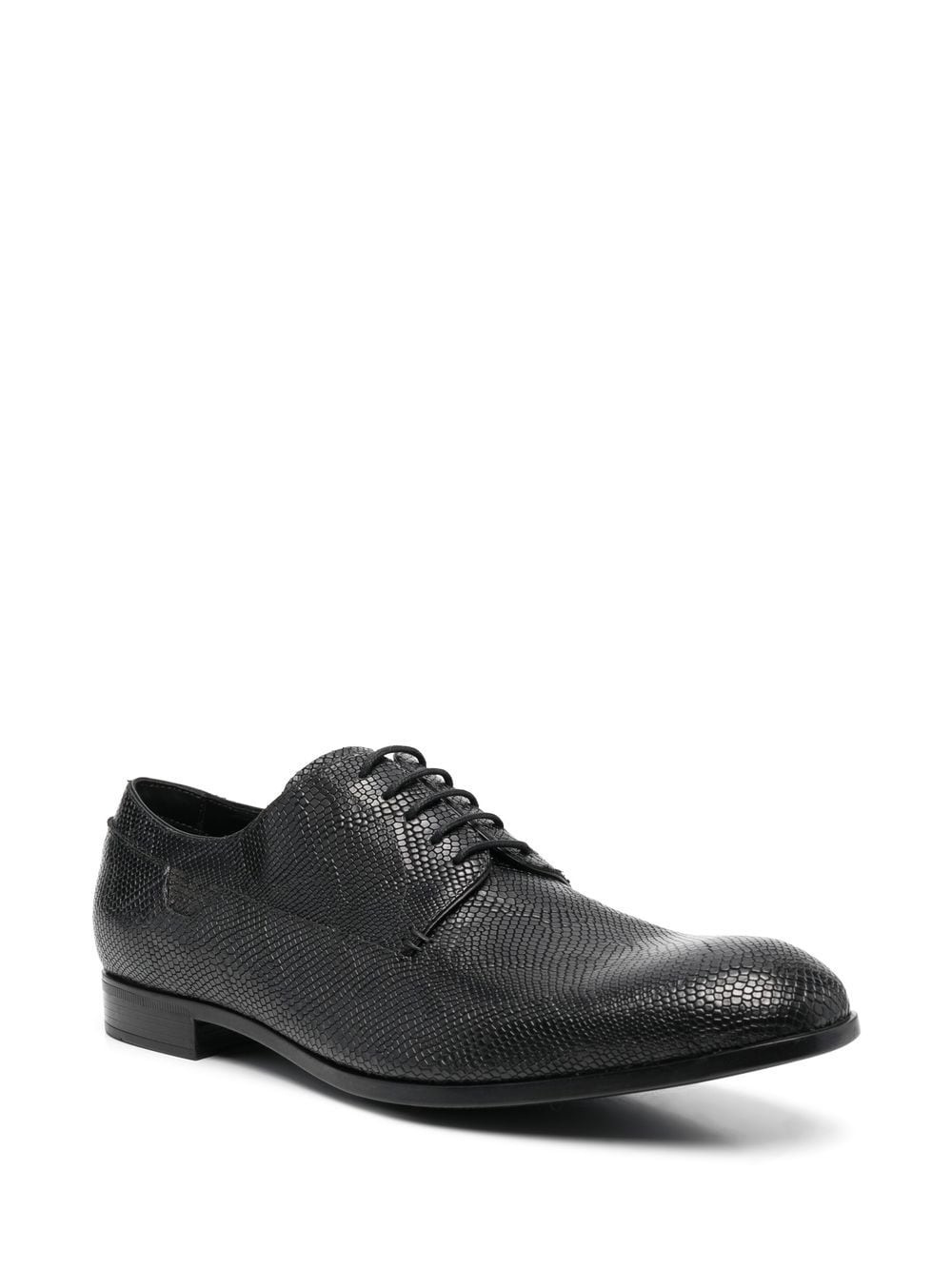 snakeskin-effect leather lace-up shoes - 2