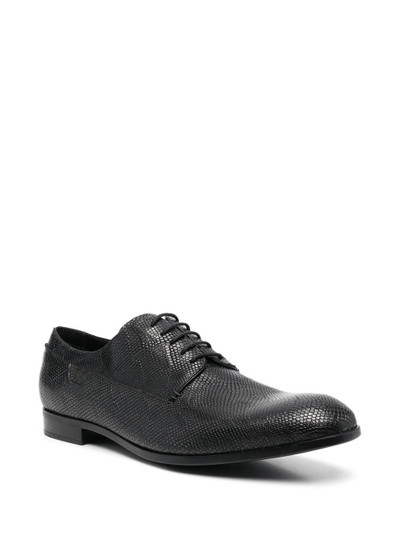 EMPORIO ARMANI snakeskin-effect leather lace-up shoes outlook