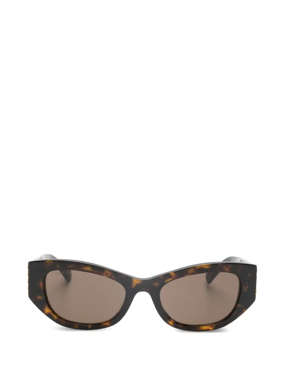 tortoise oval-frame sunglasses - 1