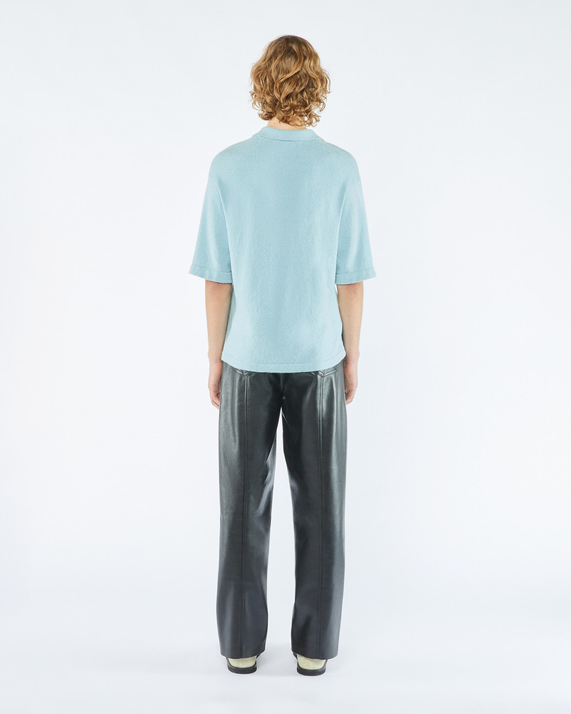 Nanushka TIBES - Split-hem regenerated leather pants - Black outlook