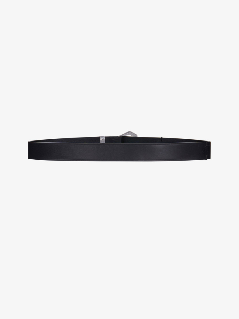 Hexagonal buckle belt in leather 3