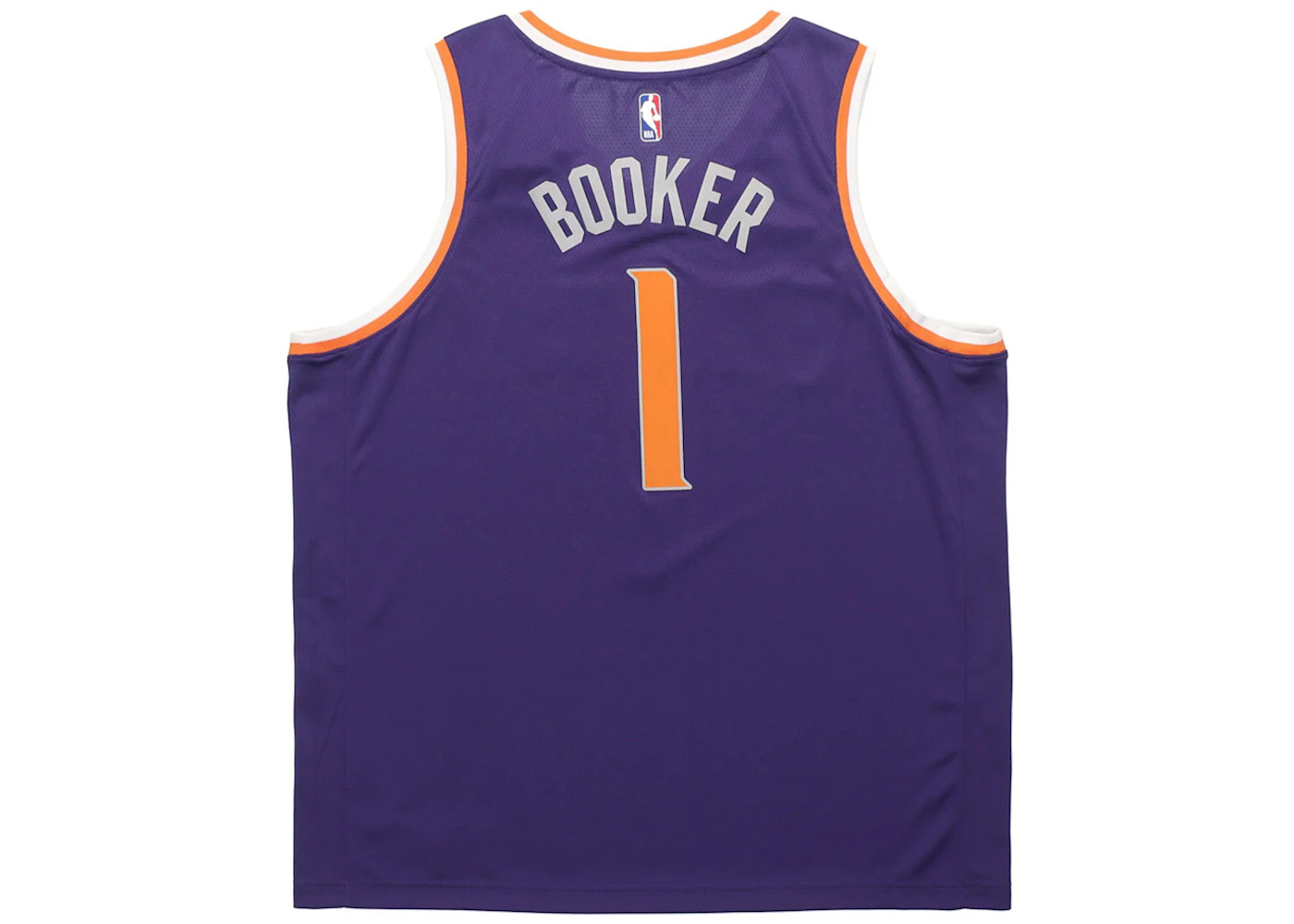 Nike NBA Phoenix Suns Devin Booker Icon Edition 2023 Swingman Jersey Purple/Orange/White - 2
