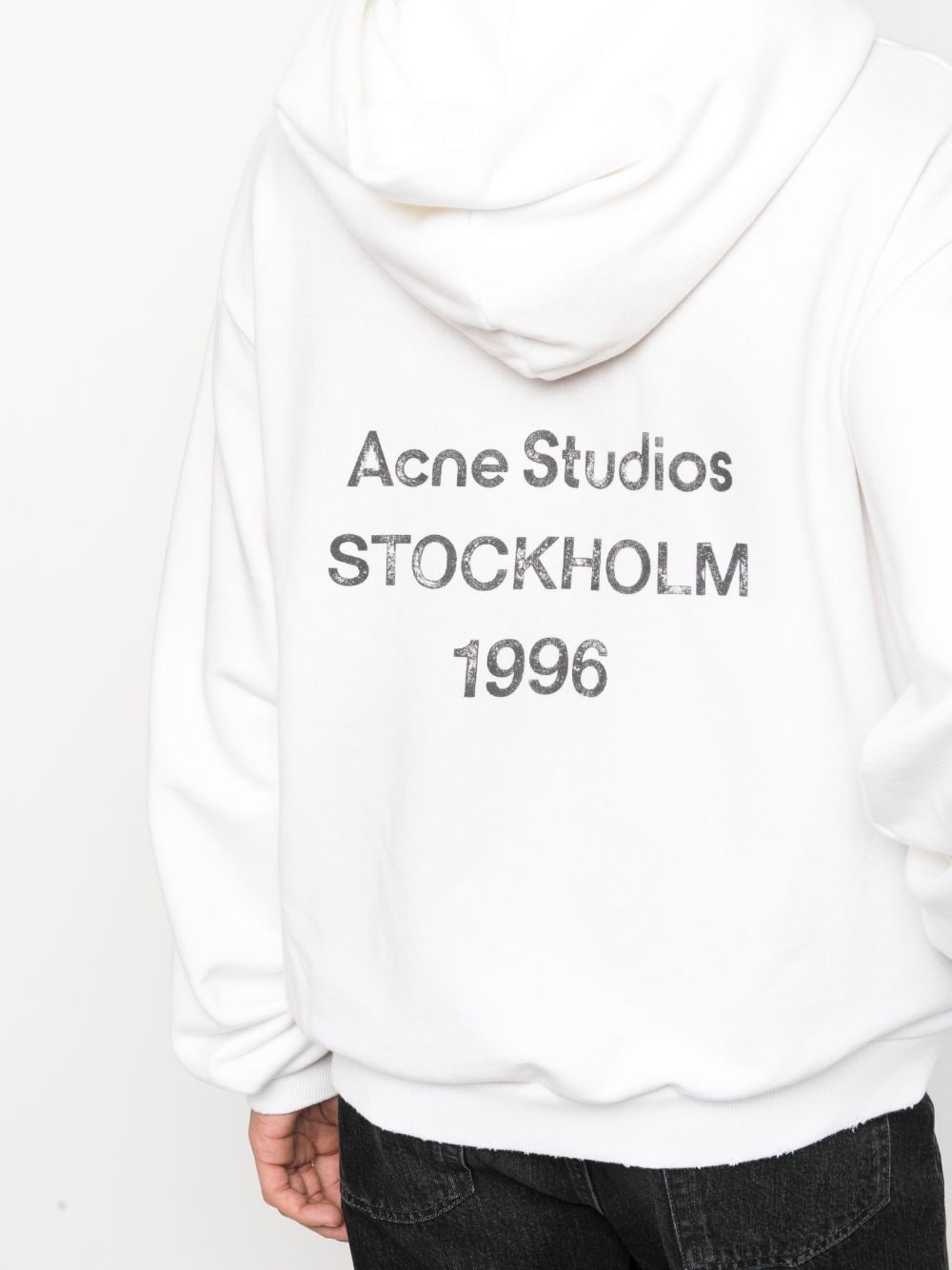 logo-print drop-shoulder hoodie - 6