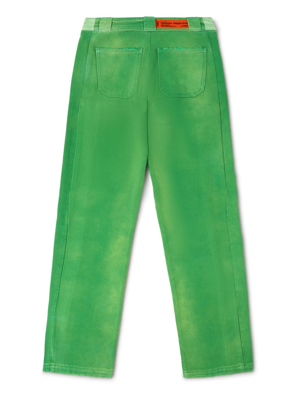 mid-rise distressed-finish trousers - 6
