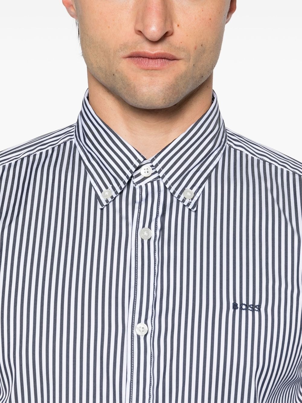 logo-embroidered shirt - 5