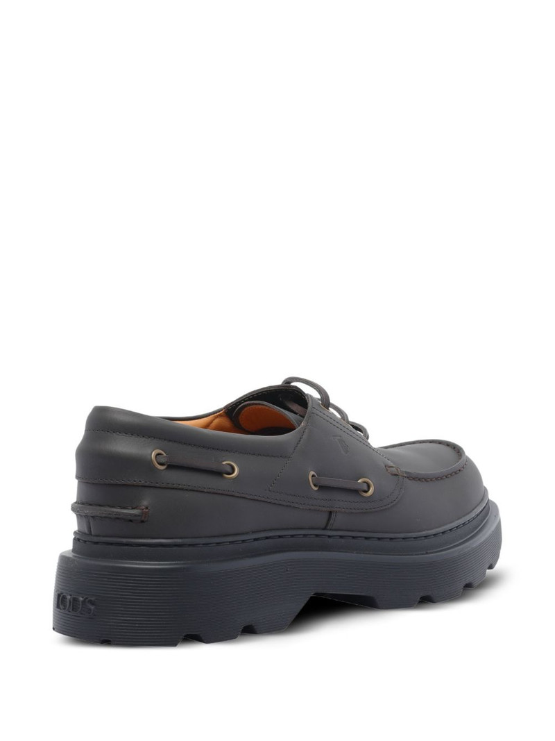 lace-up platform boat shoes 4