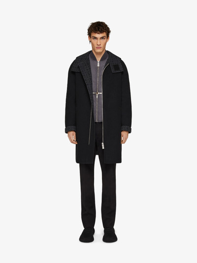 Givenchy COAT WITH HOOD IN WOOL, CASHMERE AND SILK outlook