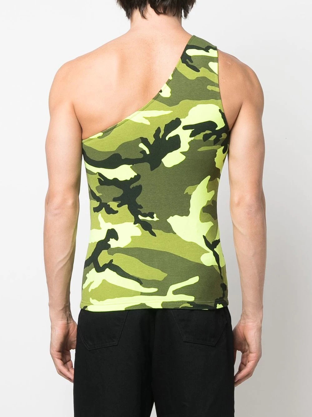 asymmetric camouflage-print tank top - 4