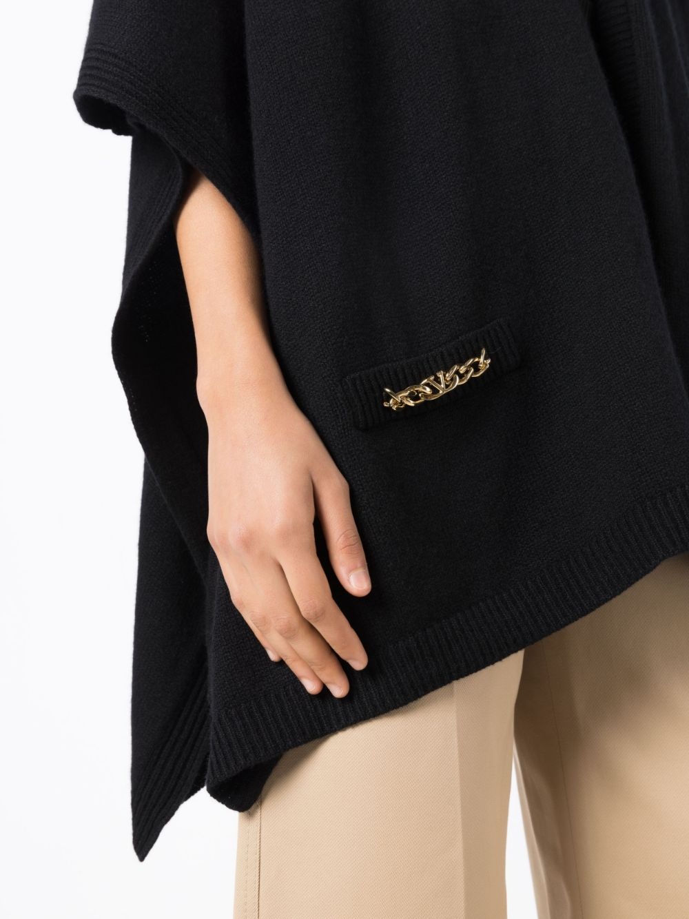 chain-link cashmere cape - 5