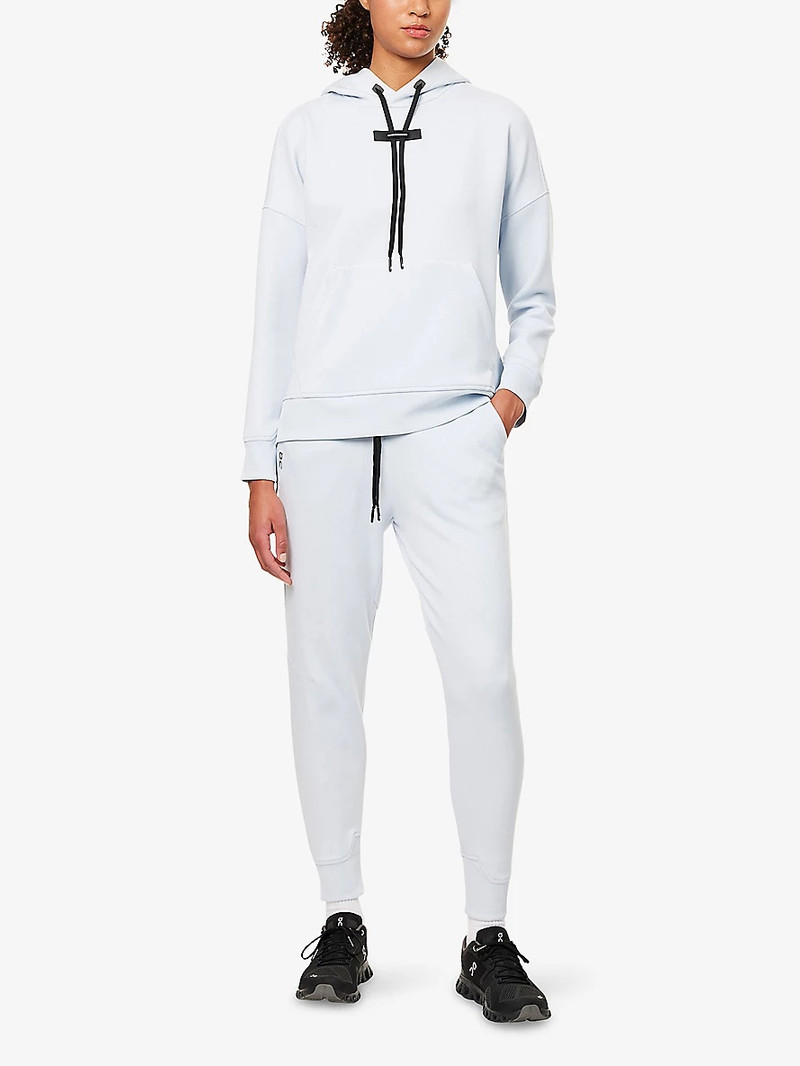 On Darted-Knee Logo-Print Jersey Jogging Bottoms outlook