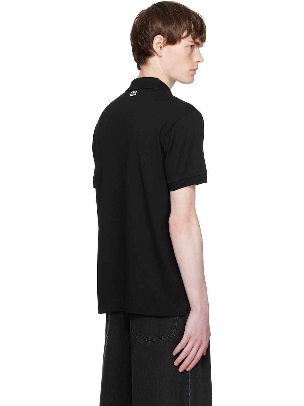 Black Classic Fit Signature Print L.12.12 Polo - 3