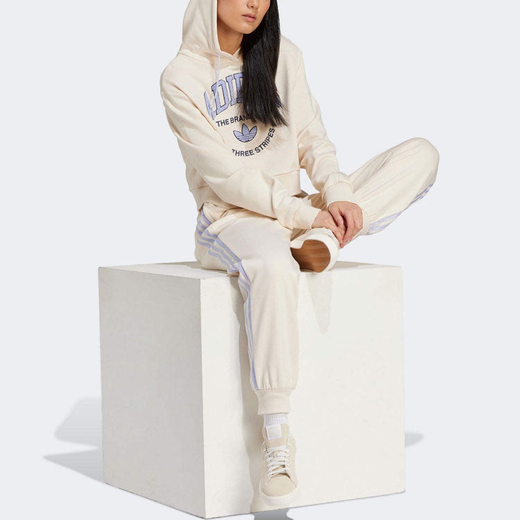(WMNS) adidas originals Varsity Graphic Hoodie 'White' IR6035 - 4