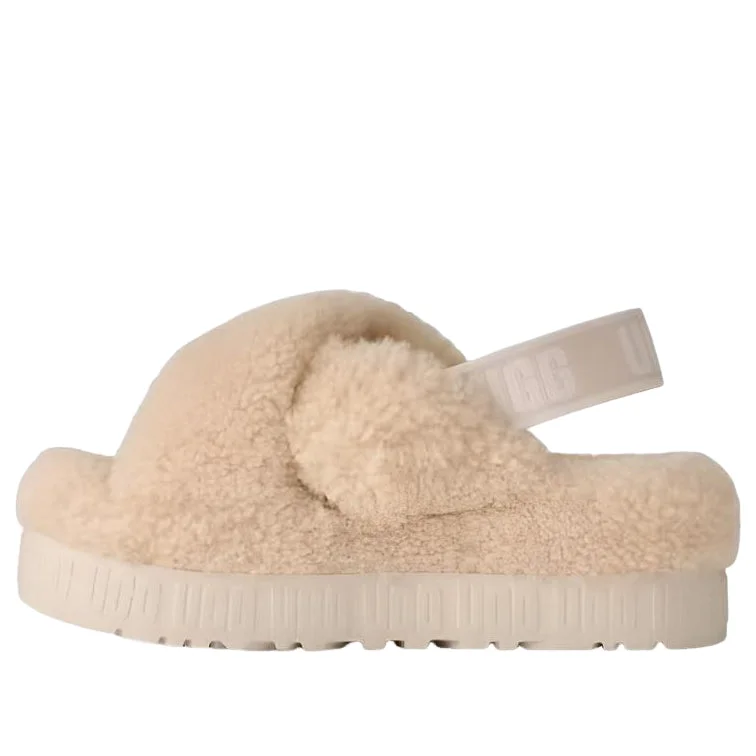 (WMNS) UGG Oh Fluffita Cross Strap Sandal 'Natural' 1191135-NAT - 1